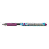 Slider Stick Ballpoint Pen, 1.4 Mm, Purple Ink, Purple-silver Barrel