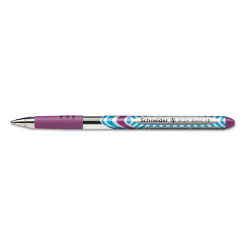 Slider Stick Ballpoint Pen, 1.4 Mm, Purple Ink, Purple-silver Barrel