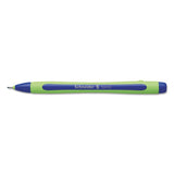 Xpress Fineliner Stick Pen, 0.8 Mm, Blue Ink, Blue-green Barrel, 10-box