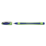 Xpress Fineliner Stick Pen, 0.8 Mm, Blue Ink, Blue-green Barrel, 10-box