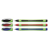 Xpress Fineliner Stick Pen, 0.8 Mm, Assorted Ink, Green Barrel, 3-pack