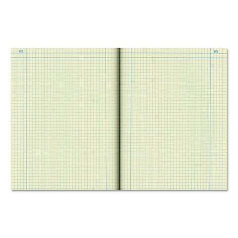 Computation Notebook, 4 Sq-in Quadrille Rule, 11.75 X 9.25, Green Tint, 75 Sheets