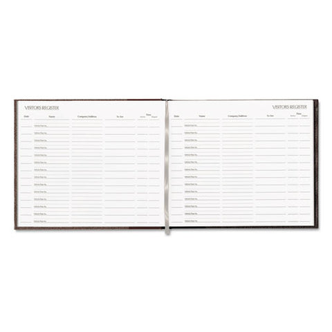 Visitor Register Book, Black Hardcover, 128 Pages, 8 1-2 X 9 7-8