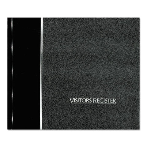 Visitor Register Book, Black Hardcover, 128 Pages, 8 1-2 X 9 7-8