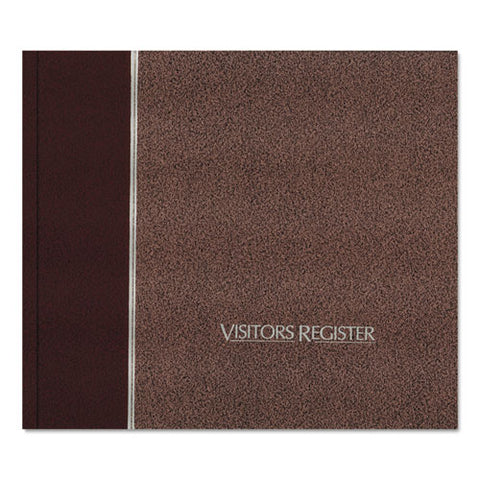 Visitor Register Book, Burgundy Hardcover, 128 Pages, 8 1-2 X 9 7-8