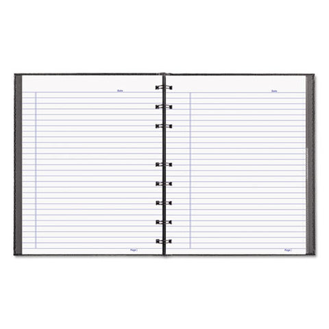 Notepro Notebook, 1 Subject, Narrow Rule, Black Cover, 9.25 X 7.25, 75 Sheets