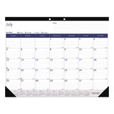 Academic Desk Pad Calendar, 22 X 17, White-blue-gray, 2021-2022