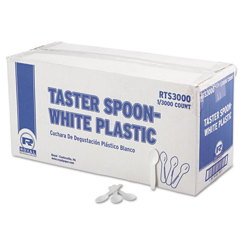 Polystyrene Taster Spoons, White, 3000-carton