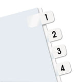 Legal Index Tabs, 1-12-cut Tabs, 1-10, White, 0.44" Wide, 104-pack