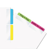 Write-on Index Tabs, 1-5-cut Tabs, Assorted Colors, 2" Wide, 48-pack