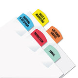 Inkjet Printable Index Tabs, 1-5-cut Tabs, Assorted Colors, 1.13" Wide, 375-pack