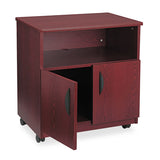 Laminate Machine Stand W-open Compartment, 28w X 19.75d X 30.5h, Mahogany