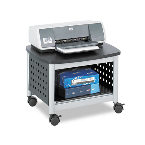 Scoot Printer Stand, 20.25w X 16.5d X 14.5h, Black-silver