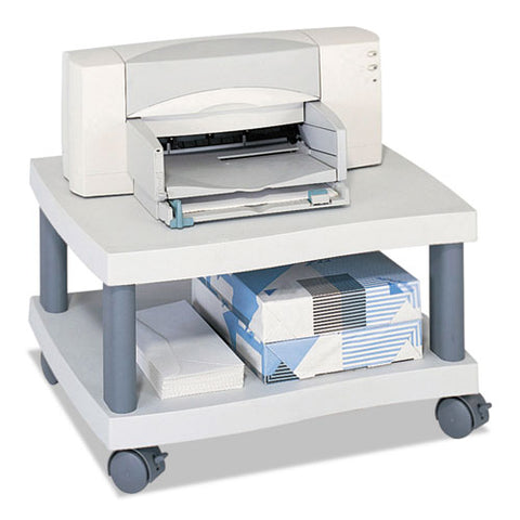 Wave Design Printer Stand, Two-shelf, 20w X 17.5d X 11.5h, Charcoal Gray