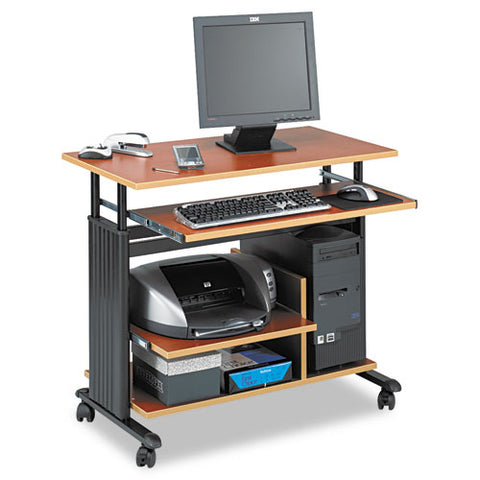 Muv 28" Adjustable-height Mini-tower Computer Desk, 35.5" X 22" X 29" To 34", Cherry-black