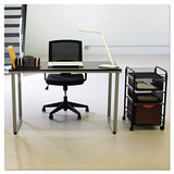 Steel Desk, 47.25" X 24" X 28.75", Black-silver