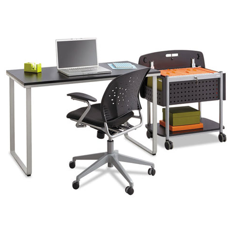 Steel Desk, 47.25" X 24" X 28.75", Black-silver