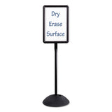 Double Sided Sign, Magnetic-dry Erase Steel, 18 X 18, White, Black Frame