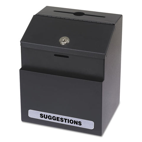 Steel Suggestion-key Drop Box With Locking Top, 7 X 6 X 8 1-2