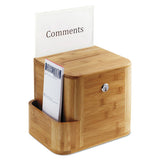 Bamboo Suggestion Box, 10 X 8 X 14, Natural