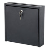 Wall-mountable Interoffice Mailbox, 12w X 3d X 12h, Black