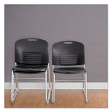 Vy Series Stack Chairs, Black Seat-black Back, Silver Base, 2-carton