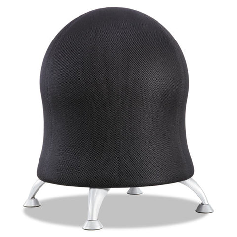 Zenergy Ball Chair, Black Seat-black Back, Silver Base