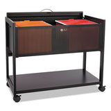 Locking Top Mobile Tub File, One-shelf, 33.25w X 17d X 27h, Black