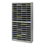 Steel-fiberboard E-z Stor Sorter, 72 Sections, 37 1-2 X 12 3-4 X 71, Gray