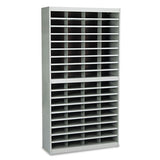 Steel-fiberboard E-z Stor Sorter, 72 Sections, 37 1-2 X 12 3-4 X 71, Gray