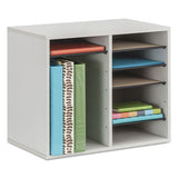 Fiberboard Literature Sorter, 12 Sections, 19 5-8 X 11 7-8 X 16 1-8, Gray