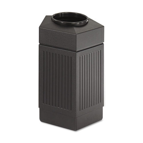 Canmeleon Indoor-outdoor Receptacle, Pentagon, Polyethylene, 30 Gal, Black