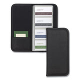Professional Vinyl Business Card File, 160 Card Cap, 2 X 3 1-2 Cards, Black