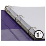 Earth’s Choice Biobased Durable Fashion View Binder, 3 Rings, 1" Capacity, 11 X 8.5, Purple, 2-pack