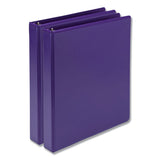 Earth’s Choice Biobased Durable Fashion View Binder, 3 Rings, 1" Capacity, 11 X 8.5, Purple, 2-pack