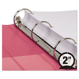 Earth’s Choice Biobased Durable Fashion View Binder, 3 Rings, 2" Capacity, 11 X 8.5, Berry, 2-pack