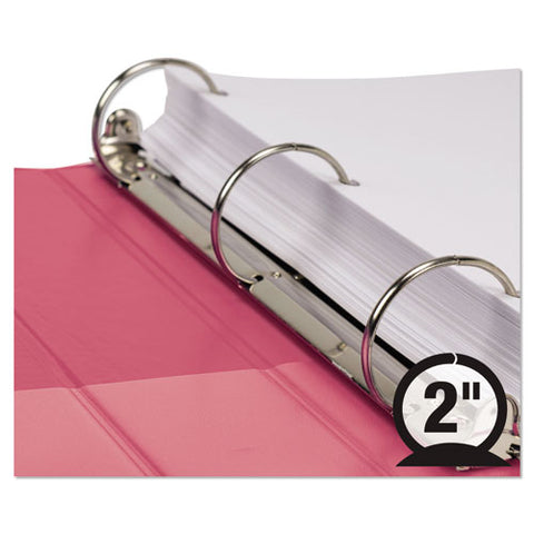 Earth’s Choice Biobased Durable Fashion View Binder, 3 Rings, 2" Capacity, 11 X 8.5, Berry, 2-pack