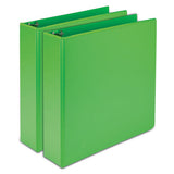 Earth’s Choice Biobased Durable Fashion View Binder, 3 Rings, 2" Capacity, 11 X 8.5, Lime, 2-pack
