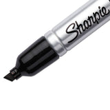 King Size Permanent Marker, Broad Chisel Tip, Black, 4-pack