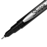 Water-resistant Ink Stick Plastic Point Pen, 0.4 Mm, Black Ink, Black-gray Barrel, Dozen