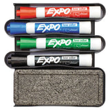 Whiteboard Caddy Set, Broad Chisel Tip, Assorted Colors, 4-set