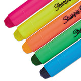 Gel Highlighters, Bullet Tip, Assorted Colors, 5-set