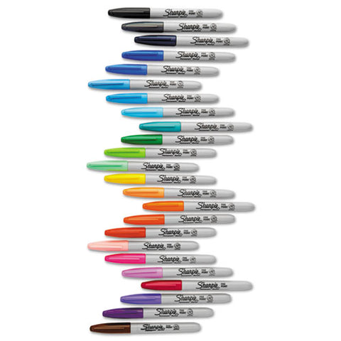 Fine Tip Permanent Marker, Assorted Colors, 24-pack