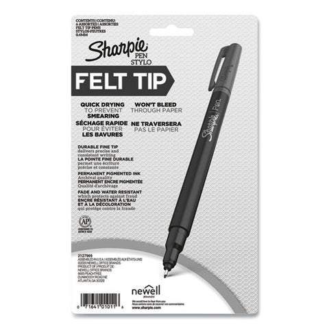 Water-resistant Ink Stick Plastic Point Pen, 0.4 Mm, Assorted Ink-barrel, 6-pack