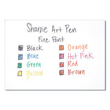 Art Pen With Hard Case Stick Porous Point Pen, 0.4 Mm, Assorted Ink-barrel, 8-set