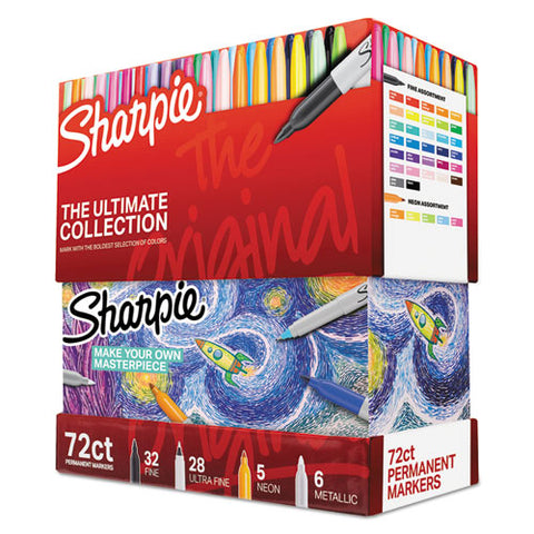 Permanent Markers Ultimate Collection, Assorted Tips, Assorted Colors, 72-set