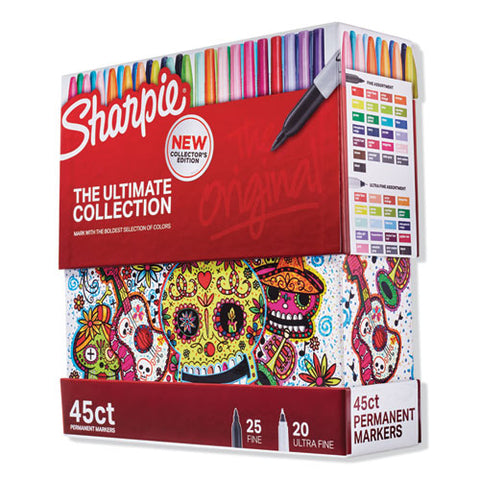 Permanent Markers Ultimate Collection, Assorted Tips, Assorted Colors, 45-pack