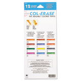 Col-erase Pencil With Eraser, 0.7 Mm, 2b (#1), Assorted Lead-barrel Colors, Dozen