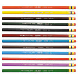 Col-erase Pencil With Eraser, 0.7 Mm, 2b (#1), Assorted Lead-barrel Colors, Dozen