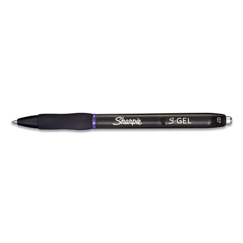 S-gel Retractable Gel Pen, Medium 0.7 Mm, Purple Ink, Purple Barrel, Dozen